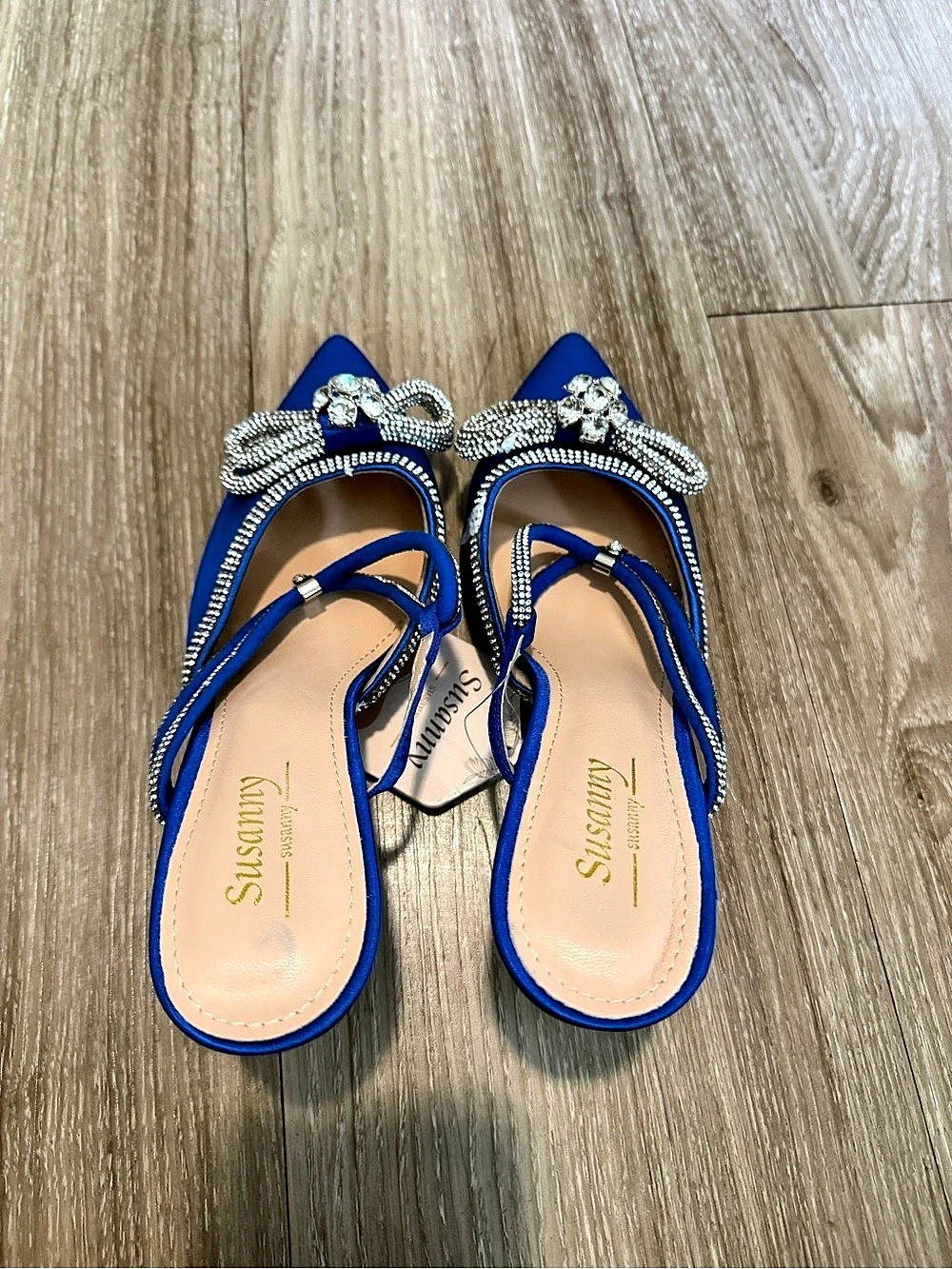 Stella McCartney Blue Rhinestone Heels Like New